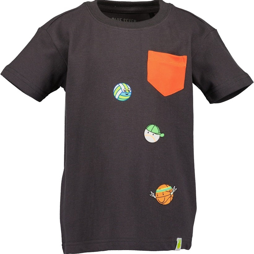 Boys Knitted T-Shirt – Anthracite