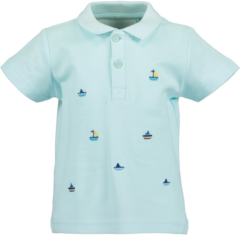 Mini boys knitted polo shirt