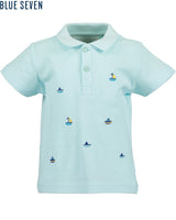 Mini boys knitted polo shirt
