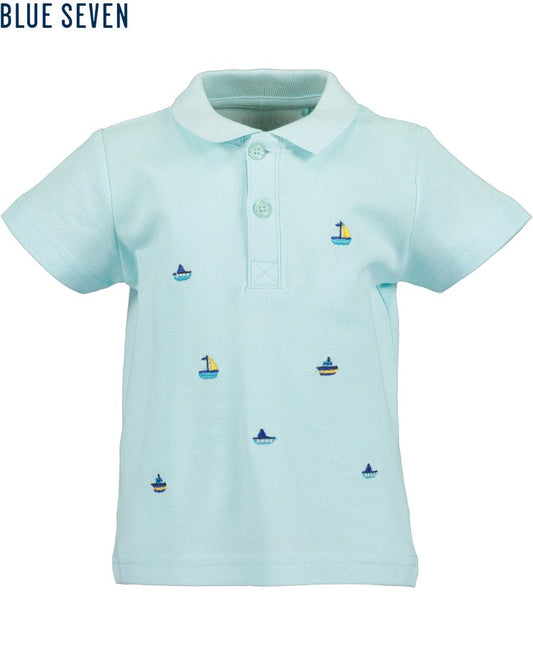 Mini boys knitted polo shirt