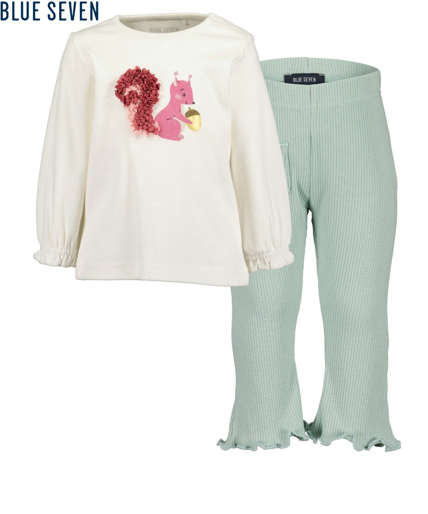 Toddler girls shirt and rib leggings