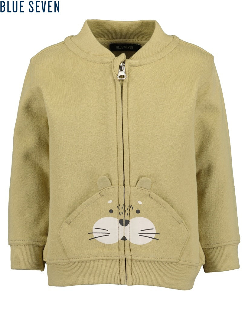Toddler boys sweat jacket, rib collar