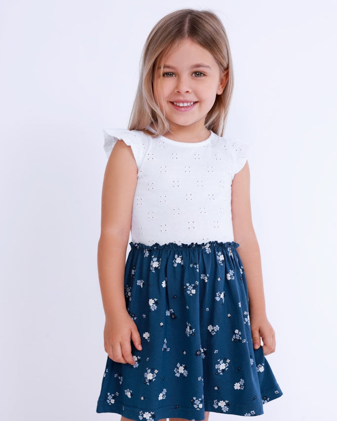 Girls Knitted Dress – Blue Seven (721682)