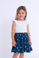 Girls Knitted Dress – Blue Seven (721682)
