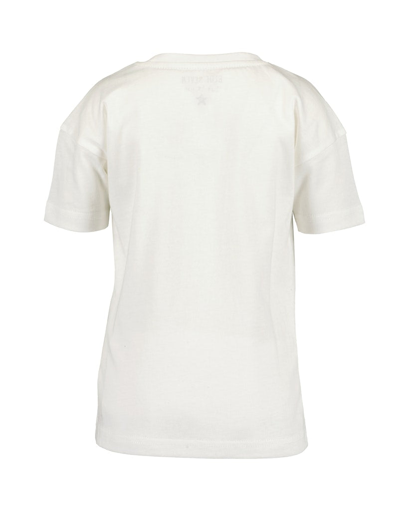 Boys Knitted T-Shirt – White & Anthracite