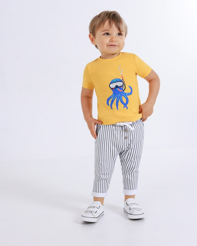 Mini boys knitted shirt