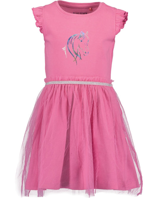Girls Knitted Dress – Blue Seven (721681)