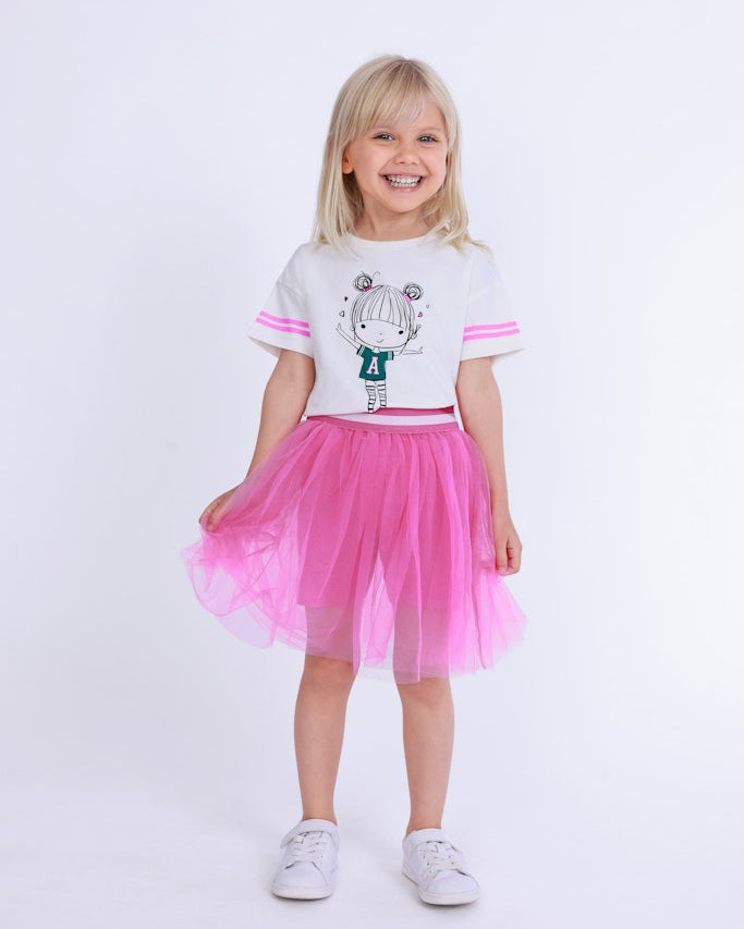 girls knitted tulle skirt