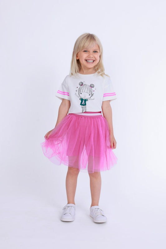 girls knitted tulle skirt