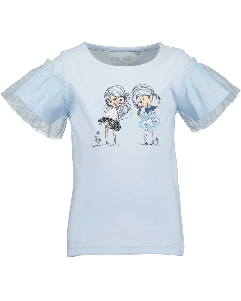 Girls Knitted T-Shirt – Blue Seven (702355)
