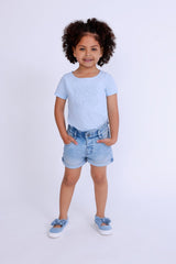 Girls Knitted T-Shirt – Blue Seven (702357)