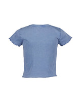 Girls Knitted T-Shirt – Jeans Blue