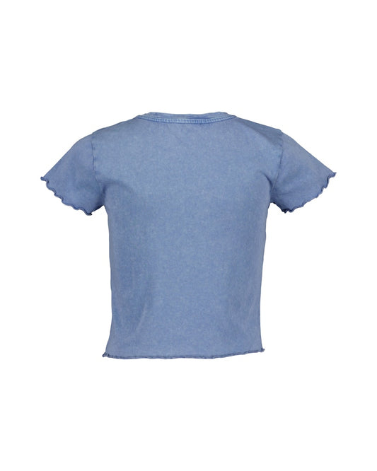 Girls Knitted T-Shirt – Jeans Blue