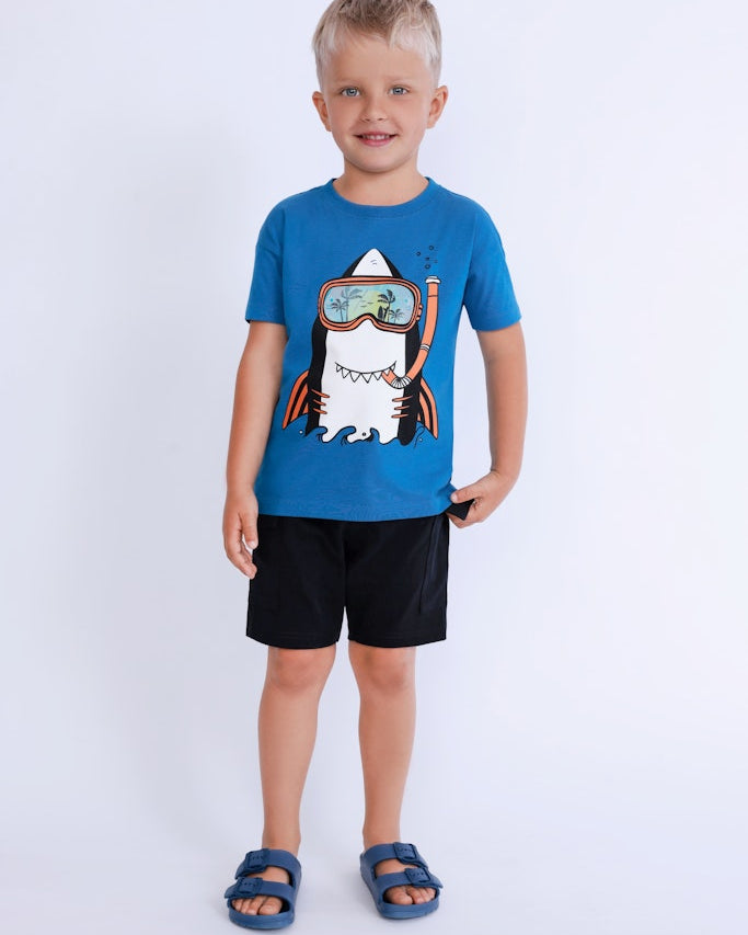 Boys Knitted T-Shirt – Blue Seven (802364)