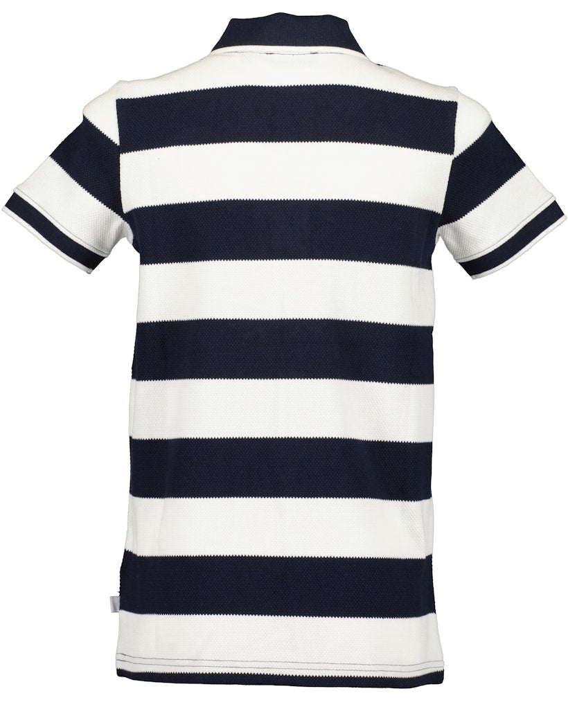 Boys Knitted Polo Shirt – Navy Blue