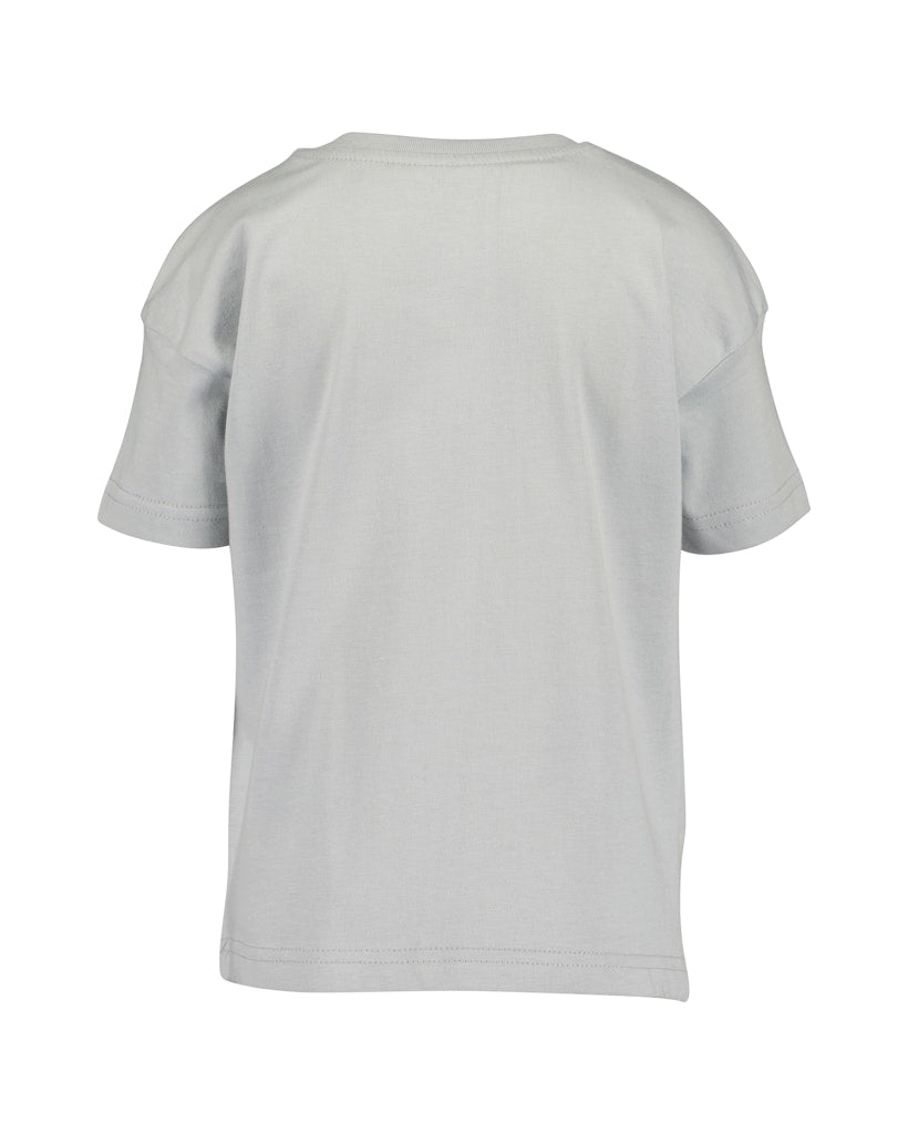Boys Knitted T-Shirt – White & Anthracite