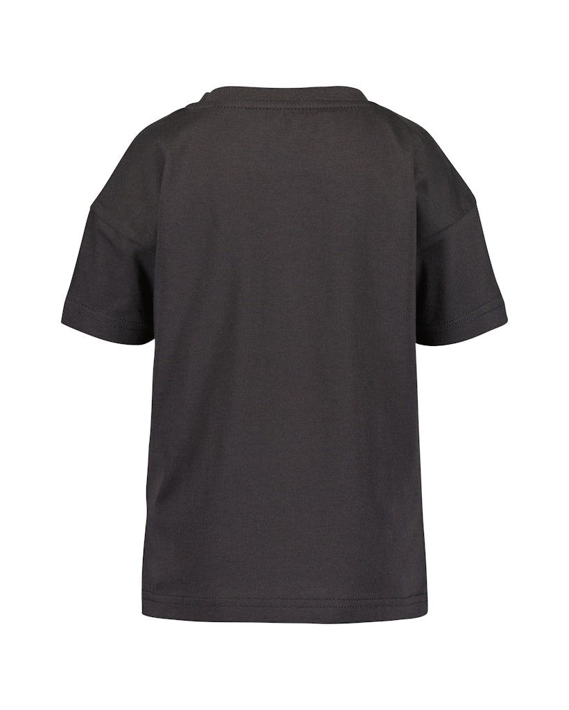 Boys Knitted T-Shirt – White & Anthracite