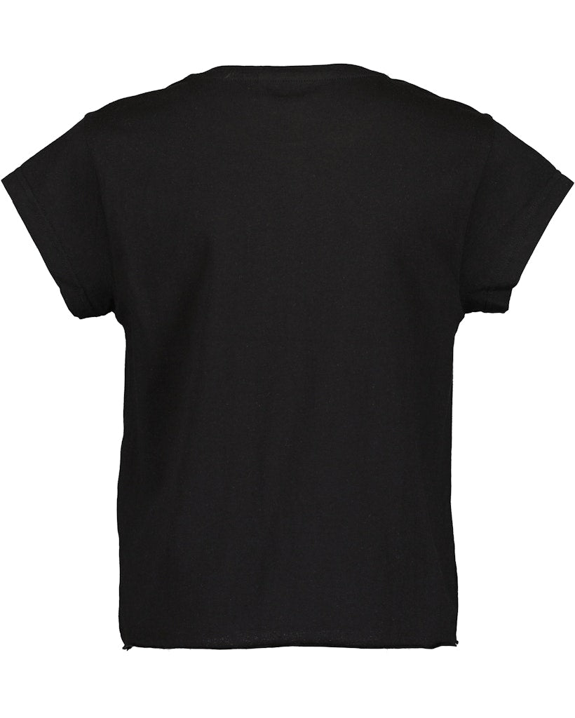 Girls Knitted T-Shirt – Black