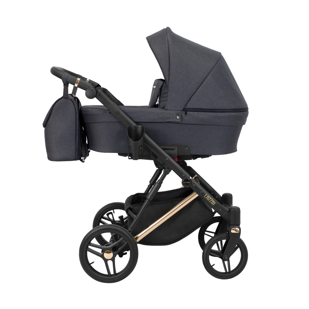 LAZZIO PREMIUM 03 CZARNY YGZAK+BASE+CARSEAT+CARRYCOT+BAG