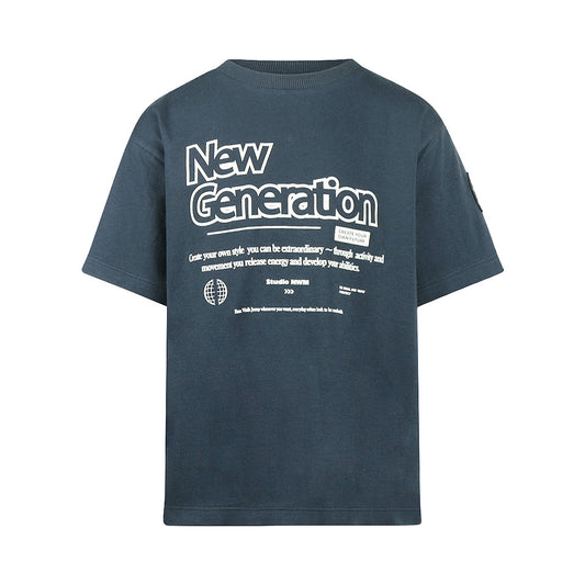 No Way Monday Kids Loose Fit T-Shirt – Navy