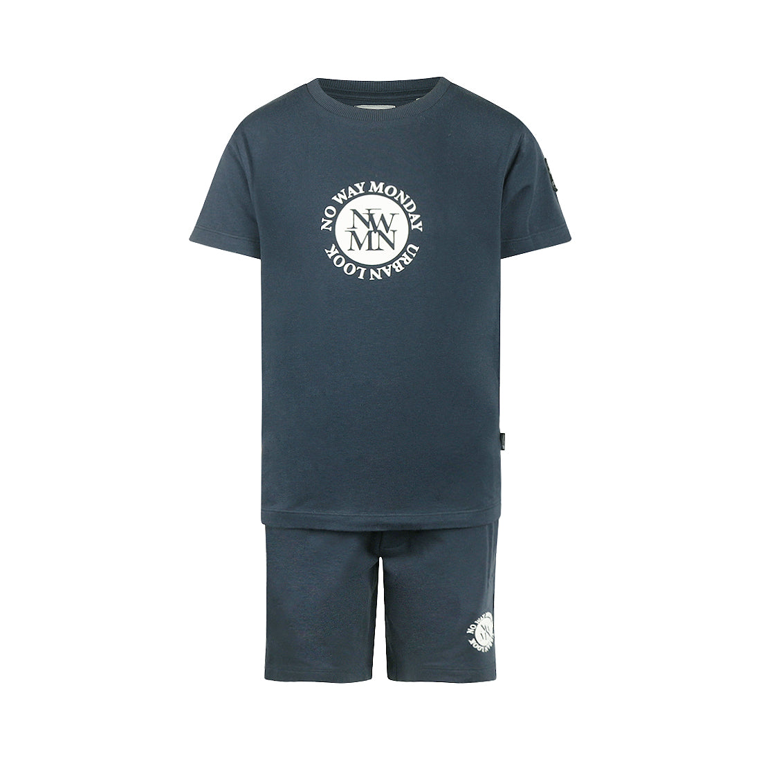 No Way Monday 2-Piece Set – T-Shirt & Shorts | Navy