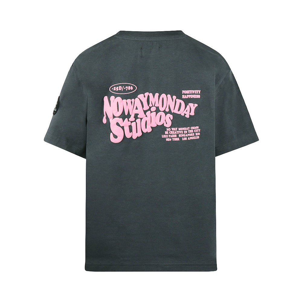 No Way Monday Kids Loose Fit T-Shirt – Anthracite