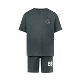 No Way Monday 2-Piece Loose Fit Set – T-Shirt & Jogging Shorts | Anthracite
