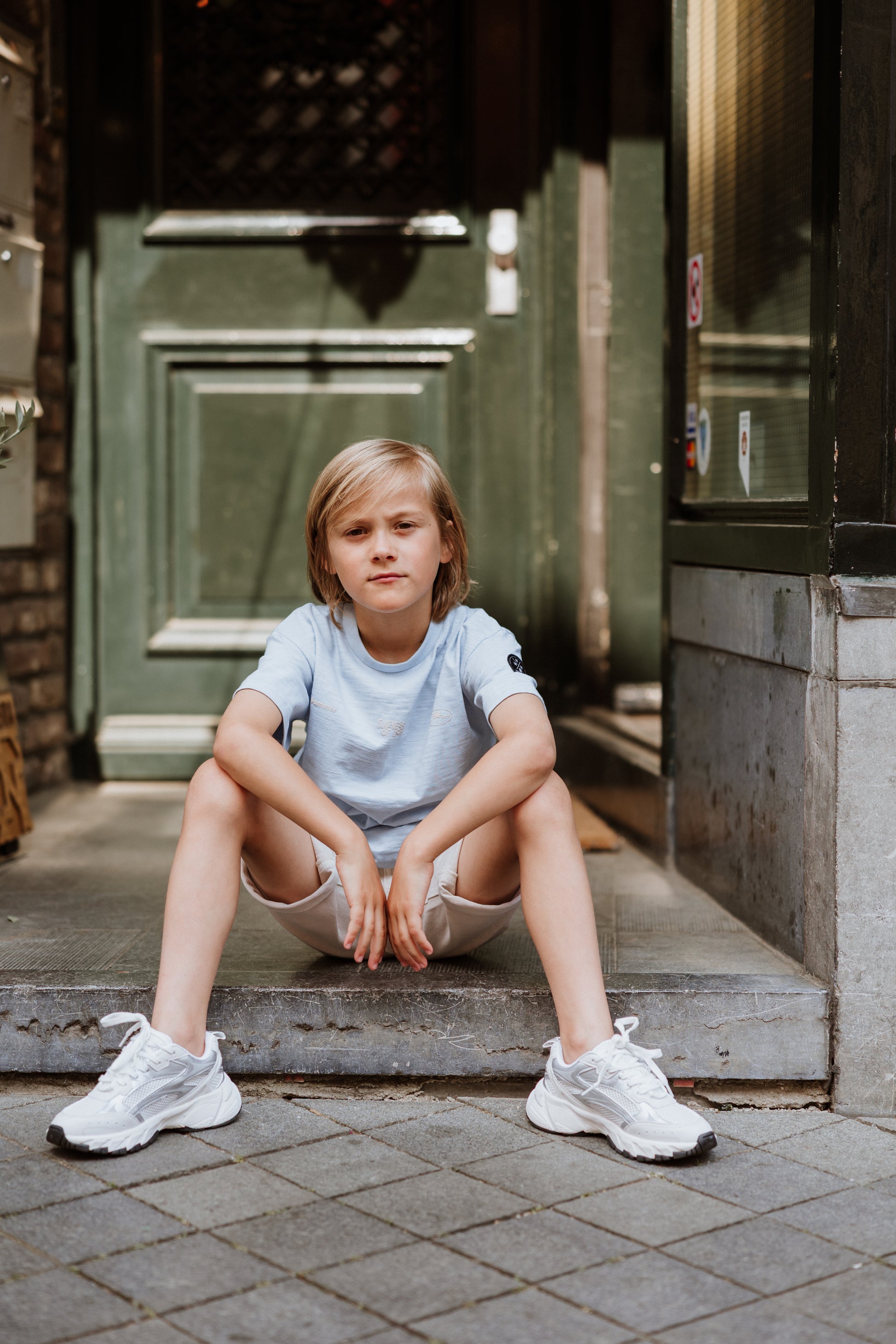 No Way Monday Kids Loose Fit T-Shirt – Light Blue