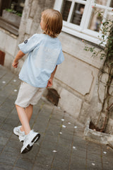 No Way Monday Kids Loose Fit T-Shirt – Light Blue