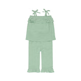 Kids 2-Piece Set – Top & Wide Leg Trousers | Aqua Green