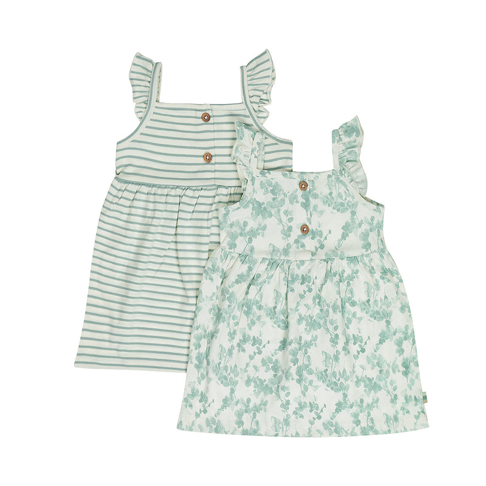 Baby Girl Sleeveless Dress 2-Pack – Off White