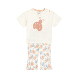 Baby Girl 2-Piece Set – T-Shirt & Flared Leggings | Off White