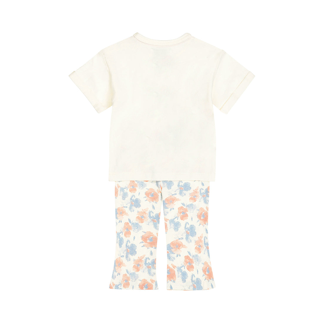 Baby Girl 2-Piece Set – T-Shirt & Flared Leggings | Off White