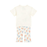 Baby Girl 2-Piece Set – T-Shirt & Flared Leggings | Off White