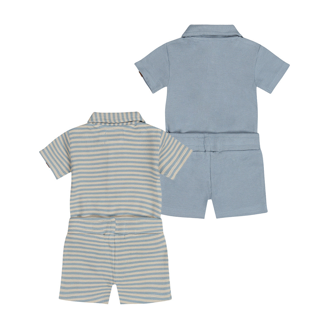 Baby 4-Piece Set – Short Sleeve Body & Shorts 2-Pack | Blue