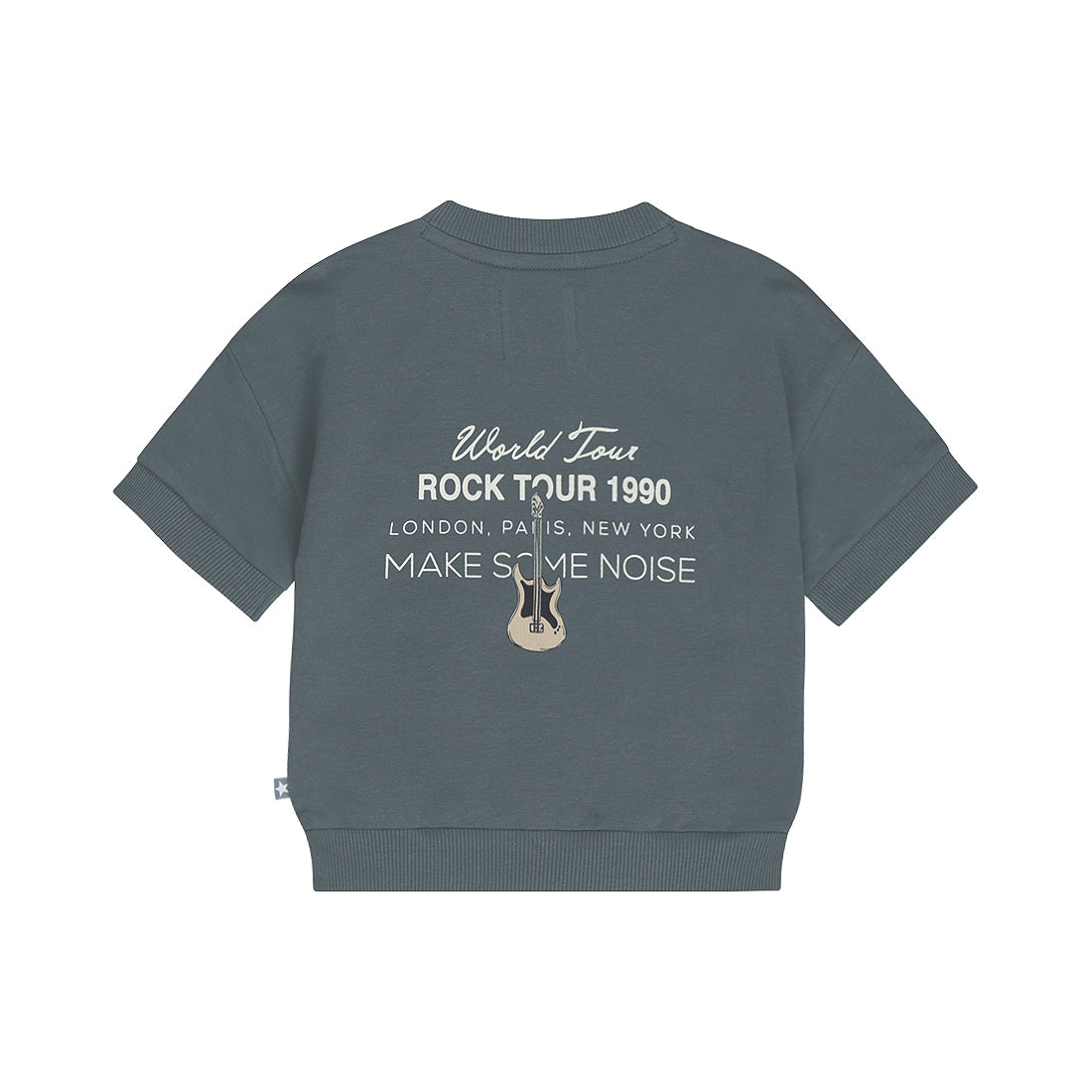 Kids Short Sleeve Sweater – Steel Blue