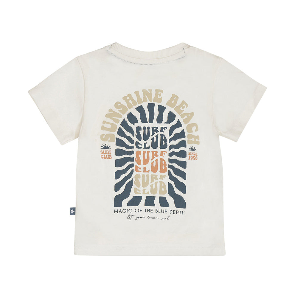 Boys Long Back T-Shirt – Off White