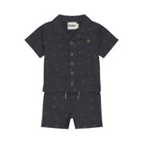 Baby 2-Piece Set – Short Sleeve Shirt + Jogging Shorts | Navy