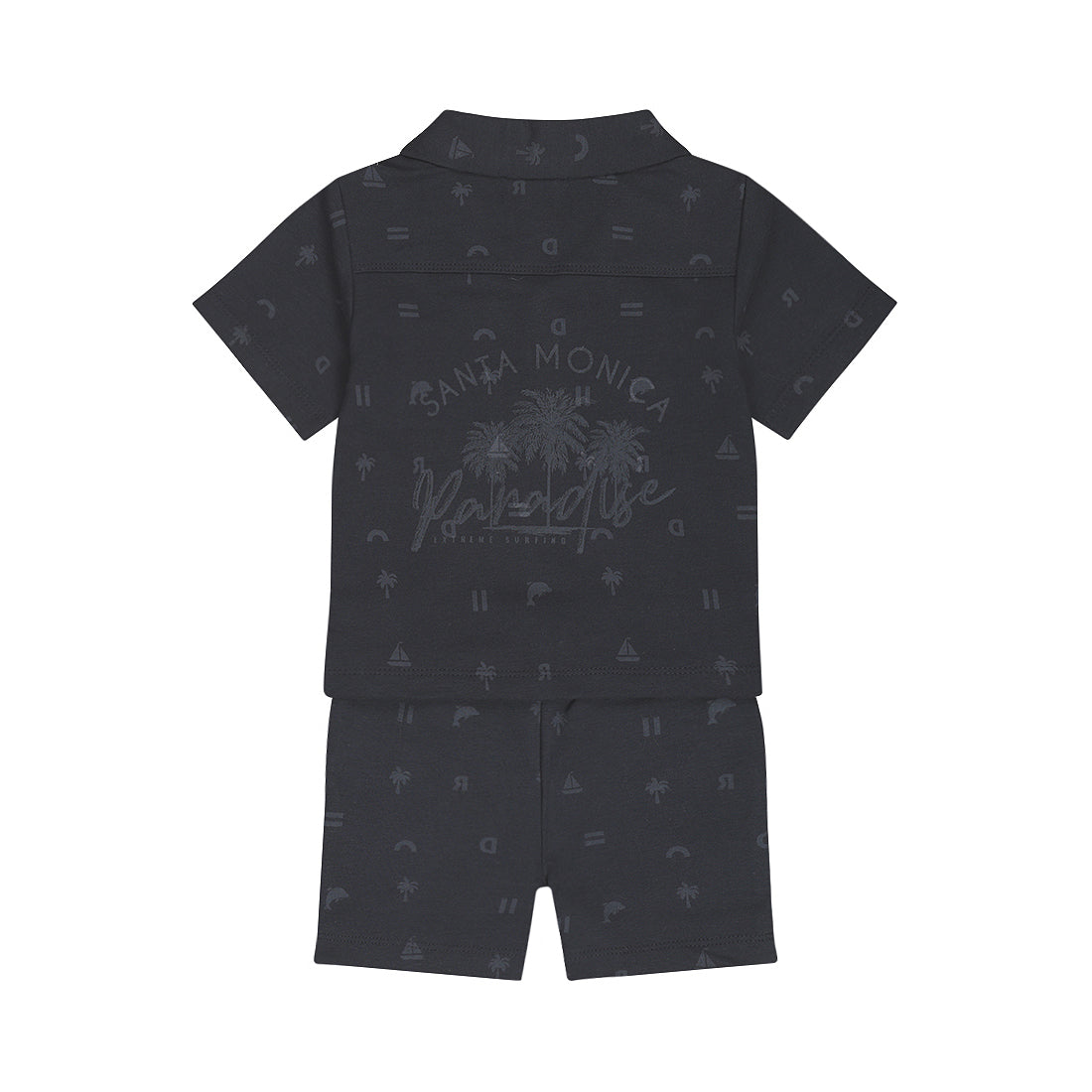 Baby 2-Piece Set – Short Sleeve Shirt + Jogging Shorts | Navy