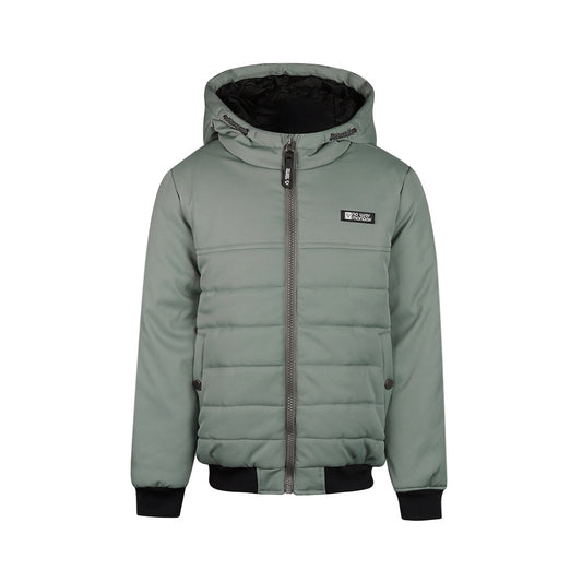 No Way Monday Boys Water-Repellent Hooded Jacket - Faded Green