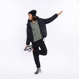 No Way Monday Boys Water-Repellent Hooded Puffer Jacket - Black