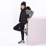 No Way Monday Boys Water-Repellent Hooded Puffer Jacket - Black