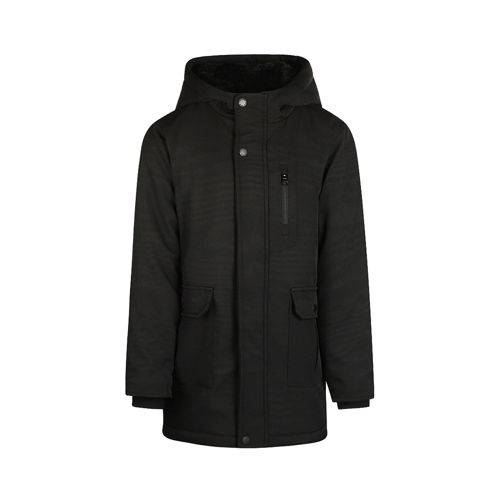No Way Monday Boys Water-Repellent Parka - Black
