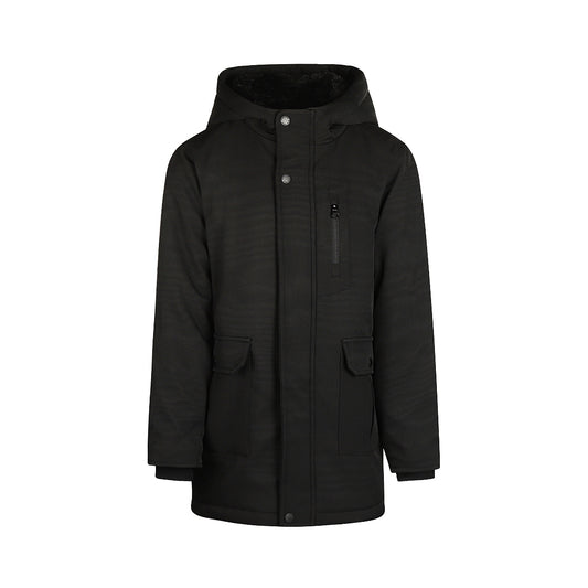 No Way Monday Boys Water-Repellent Parka - Black