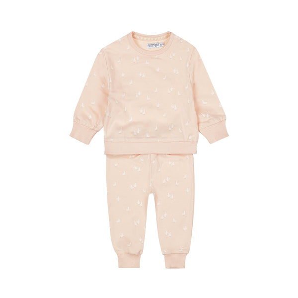 Dirkje Baby Girls Plush Pyjama Set - Light Pink