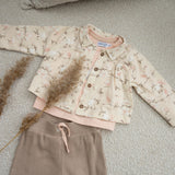 Dirkje Baby Girls Floral Jacket 3-Pc Set - Off White