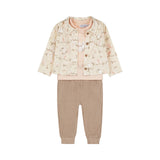 Dirkje Baby Girls Floral Jacket 3-Pc Set - Off White