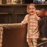 Dirkje Girls Sheep Sweater Dress - Light Pink