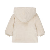 Dirkje Plush Faux Fur Hooded Jacket - Off White