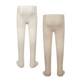 Dirkje Girls Ribbed Tights 2-Pack - Cream & Beige